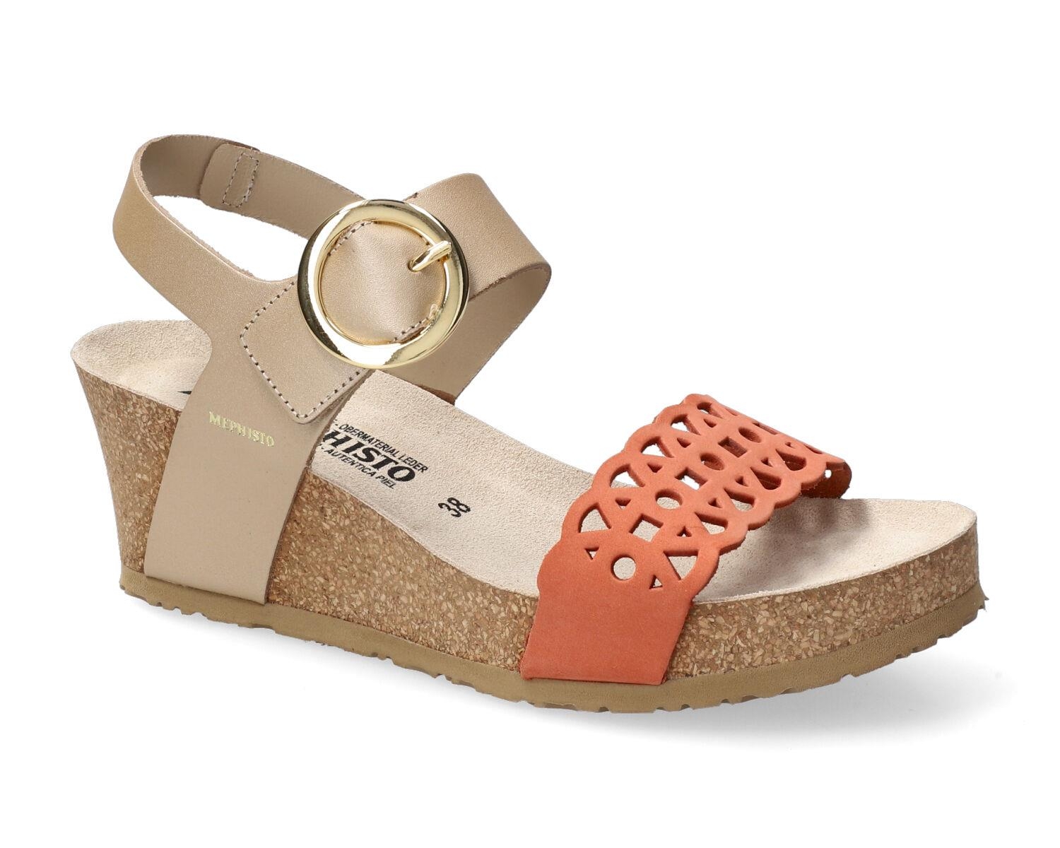 sandales femme modèle Lee Brun chili - Mephisto